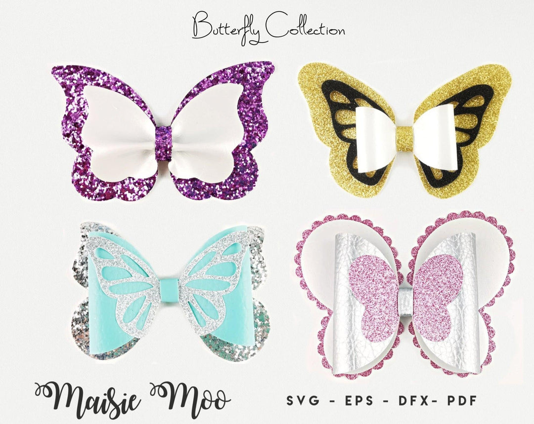 Butterfly Hair Bow Bundle - Maisie Moo
