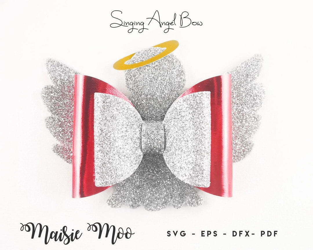 Christmas Angel Bow - Maisie Moo