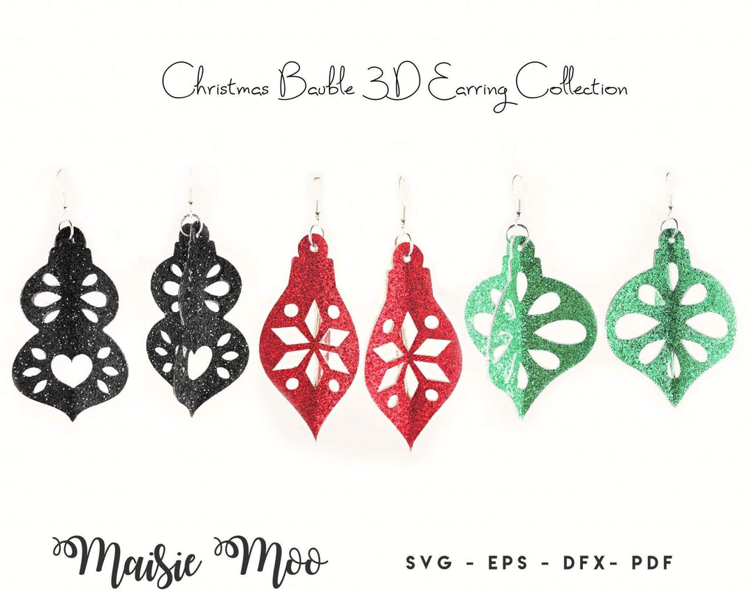 Christmas Bauble 3D Earring Collection - Maisie Moo