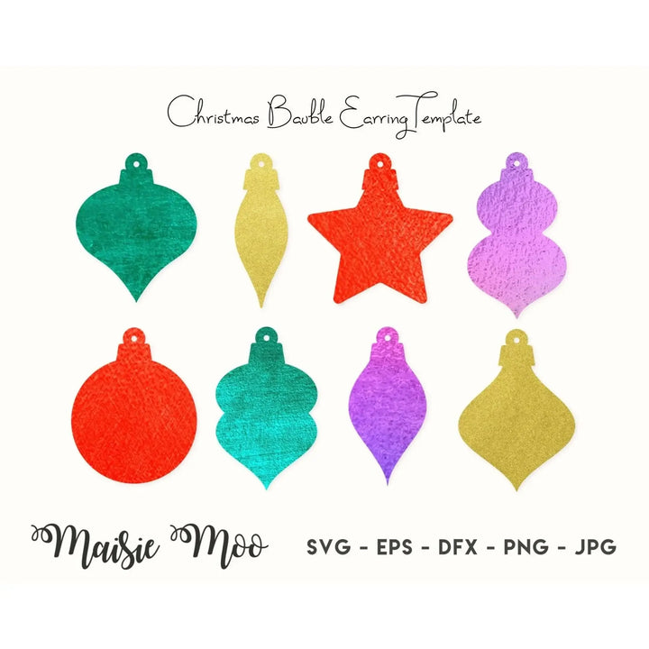 Christmas Bauble Earring Collection - Maisie Moo