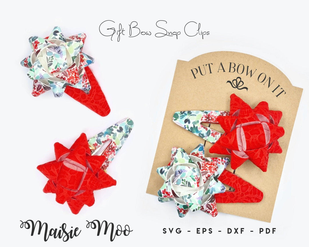 Christmas Gift Bow Snap Clip Gift Set - Maisie Moo