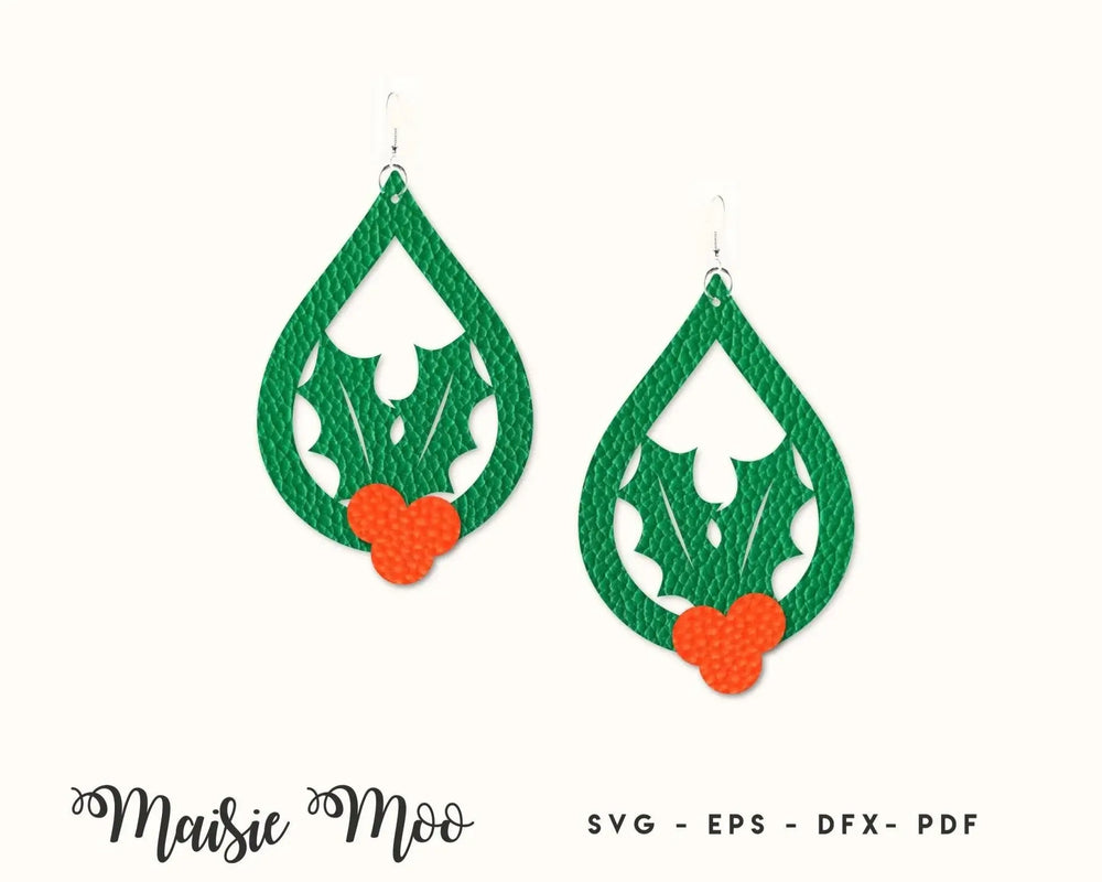 Christmas Holly Earring Collection - Maisie Moo