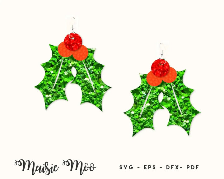 Christmas Holly Earring Collection - Maisie Moo
