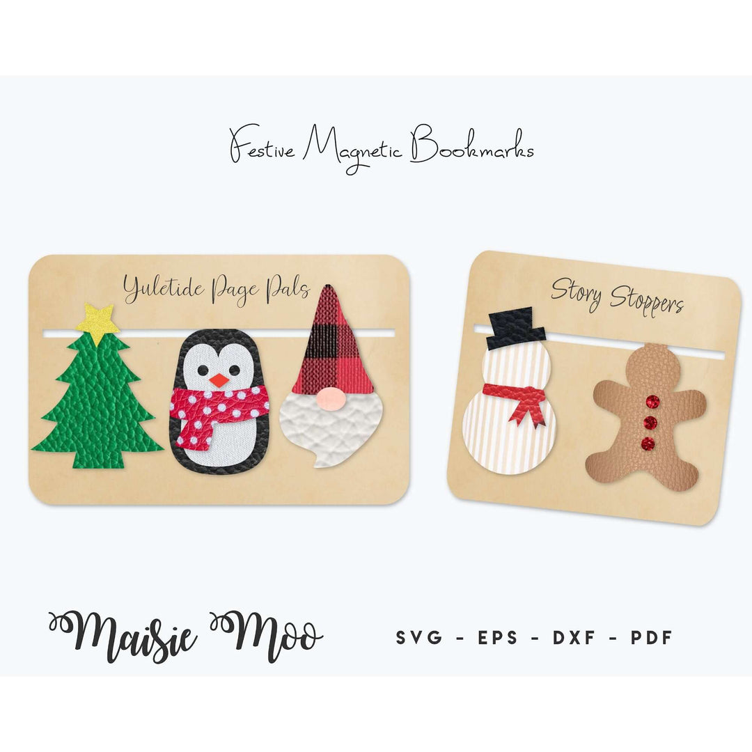 Christmas Magnetic Bookmarks - Maisie Moo