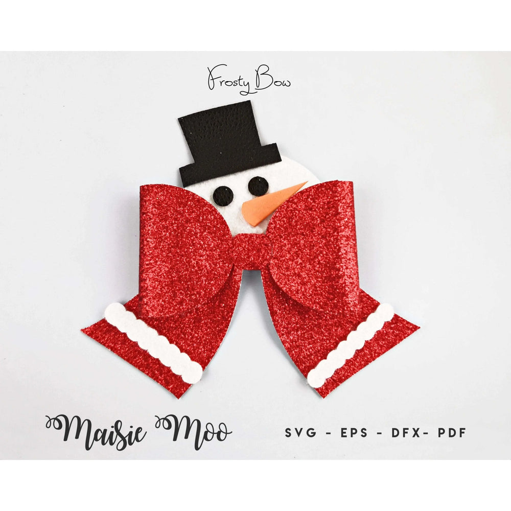 Christmas Snowman Bow - Maisie Moo