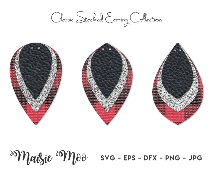 Classic Leaf Stacked Earring Collection - Maisie Moo