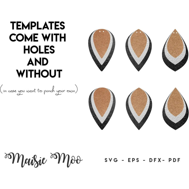 Classic Leaf Stacked Earring Collection - Maisie Moo