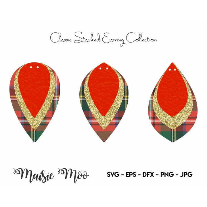 Classic Leaf Stacked Earring Collection - Maisie Moo