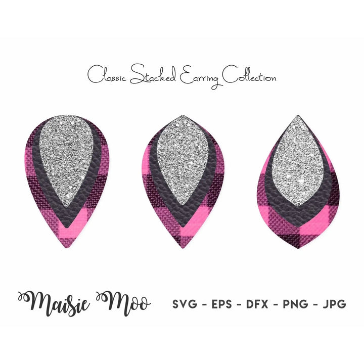 Classic Leaf Stacked Earring Collection - Maisie Moo
