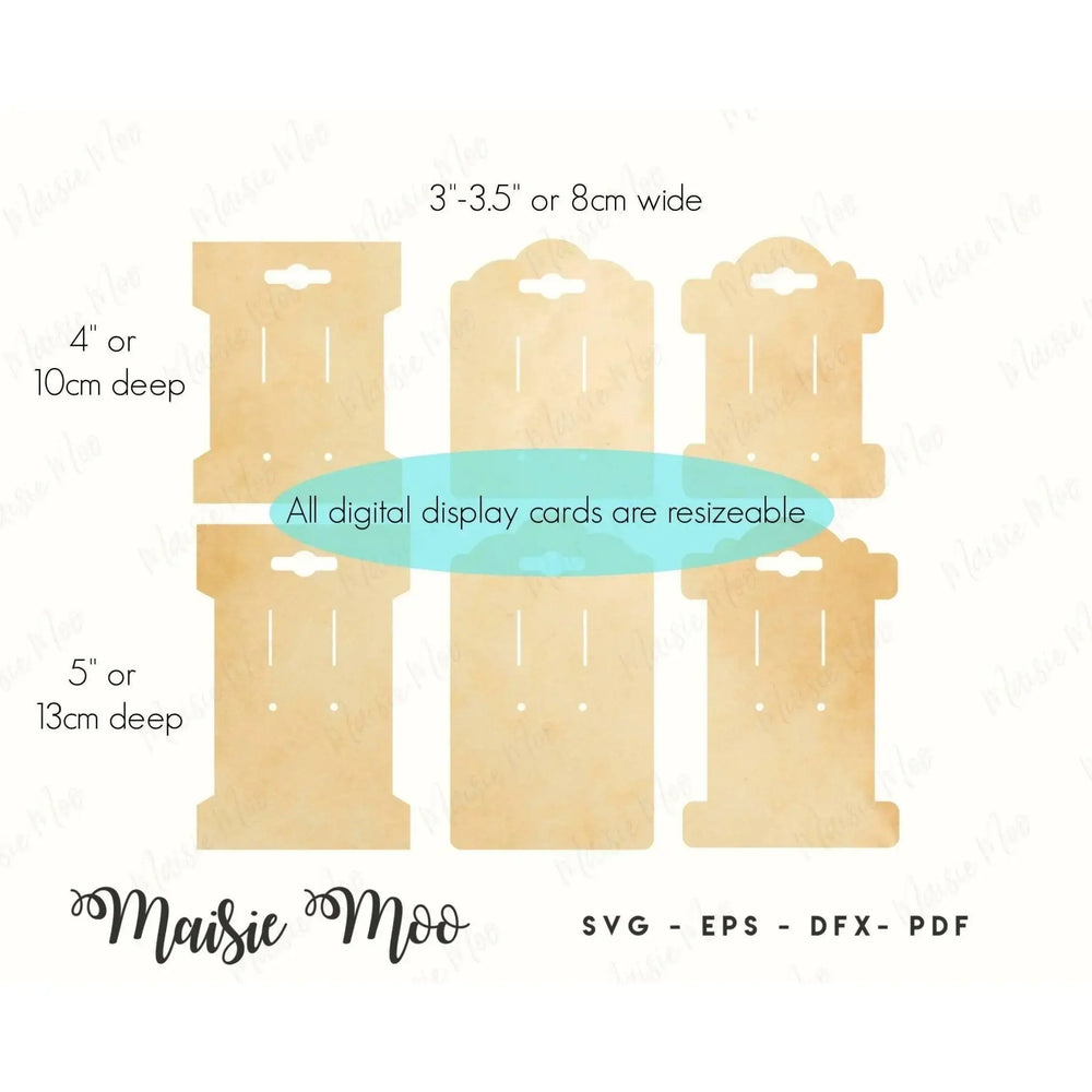 Combined Bow & Earring Card SVG - Maisie Moo