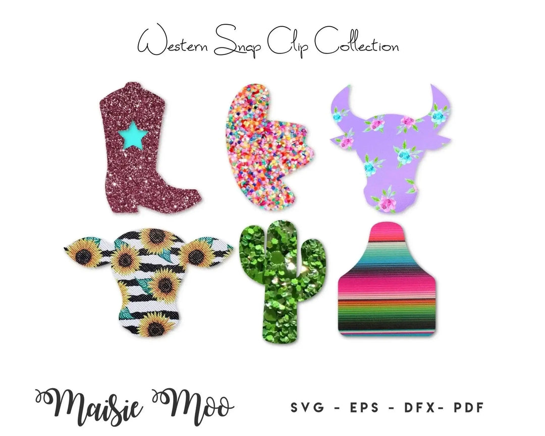 Cowgirl Western Snapclip Collection - Maisie Moo