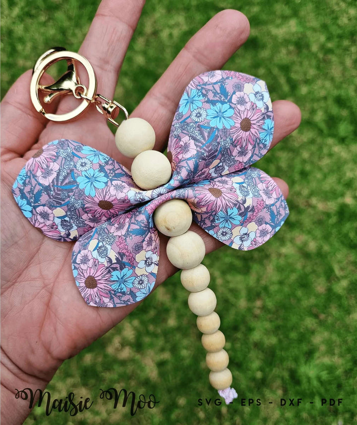Dragonfly Keychain Charm - FREE SVG!! - Maisie Moo