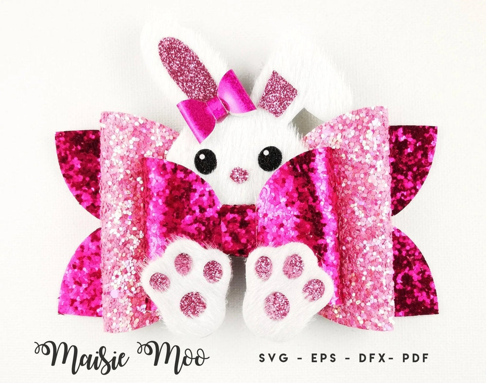 Easter Bunny Bow | Peek a Boo Bunny Bow - Maisie Moo