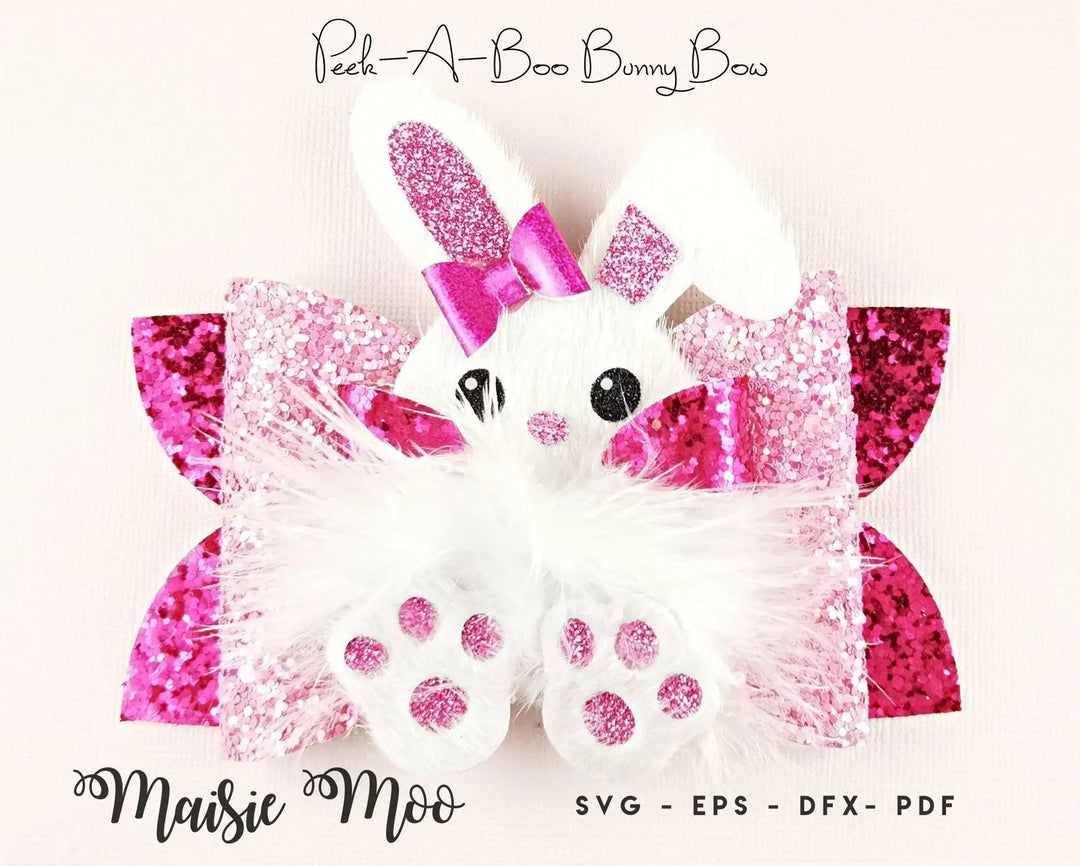 Easter Bunny Bow | Peek a Boo Bunny Bow - Maisie Moo
