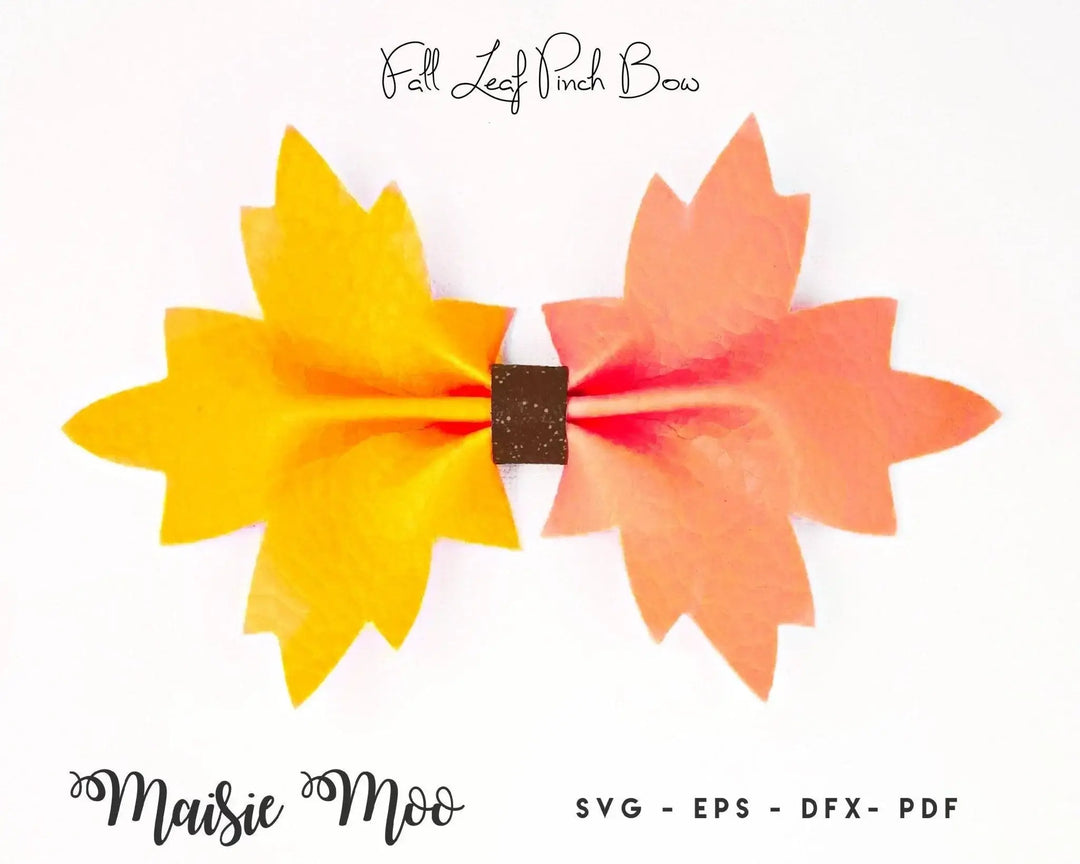 Fall Leaf Pinch Bow - Maisie Moo