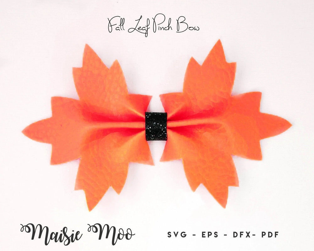 Fall Leaf Pinch Bow - Maisie Moo