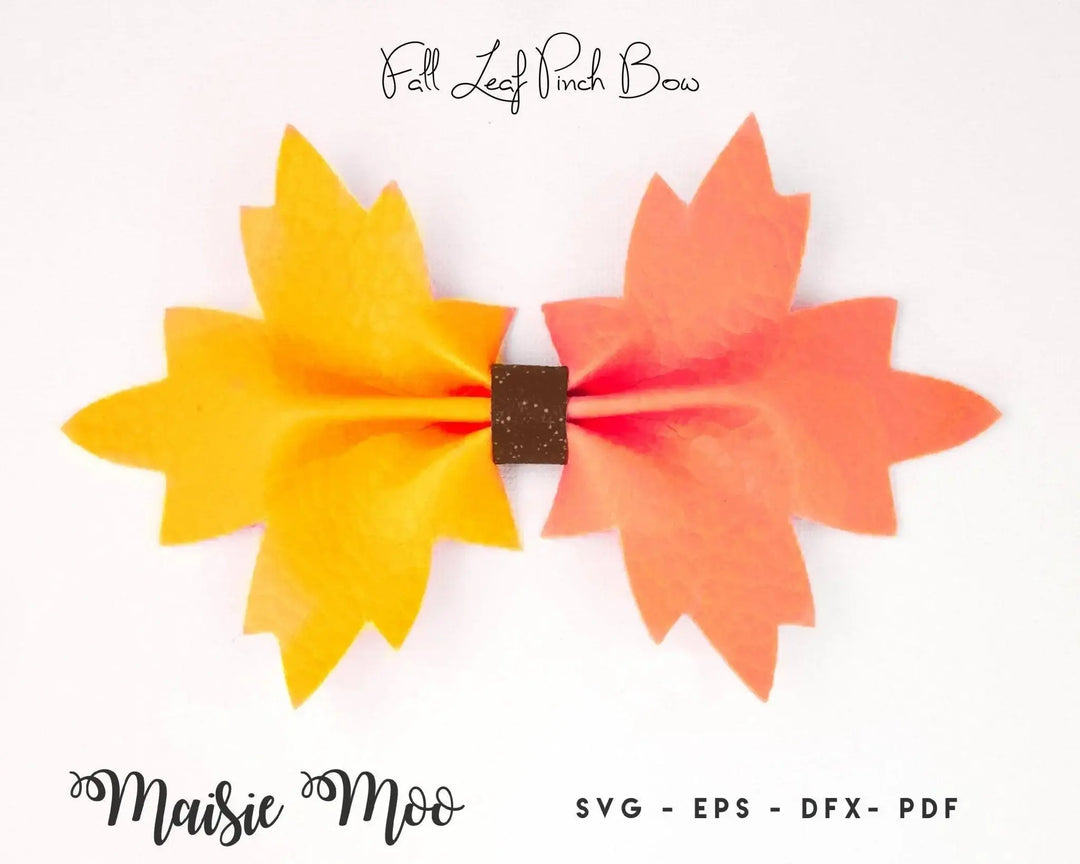 Fall Leaf Pinch Bow - Maisie Moo