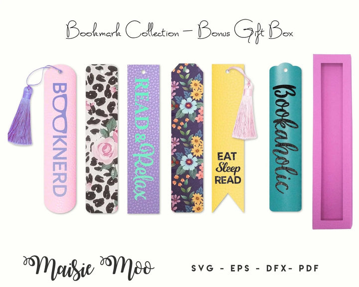 Faux Leather Bookmark Collection - Maisie Moo