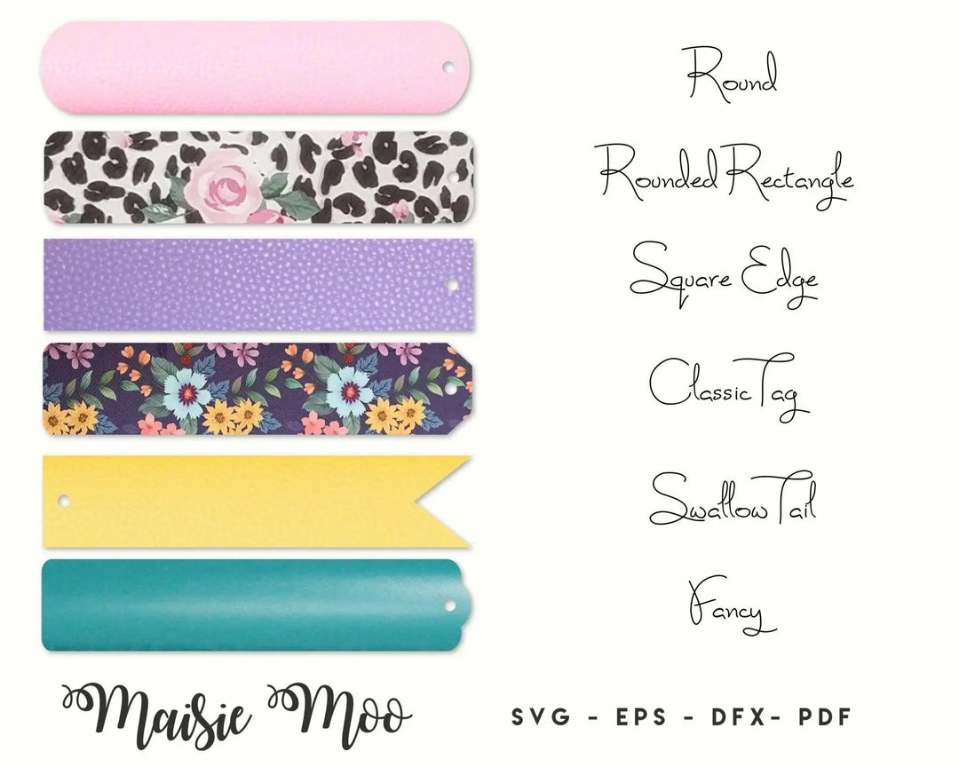 Faux Leather Bookmark Collection - Maisie Moo