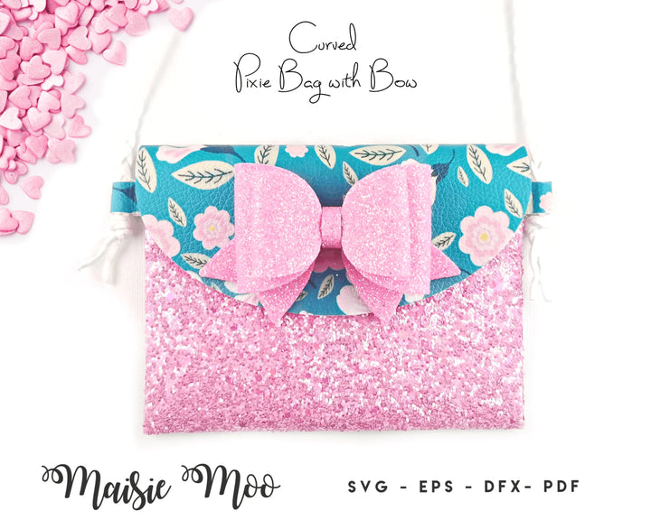 Faux Leather Purse with Bow - Maisie Moo
