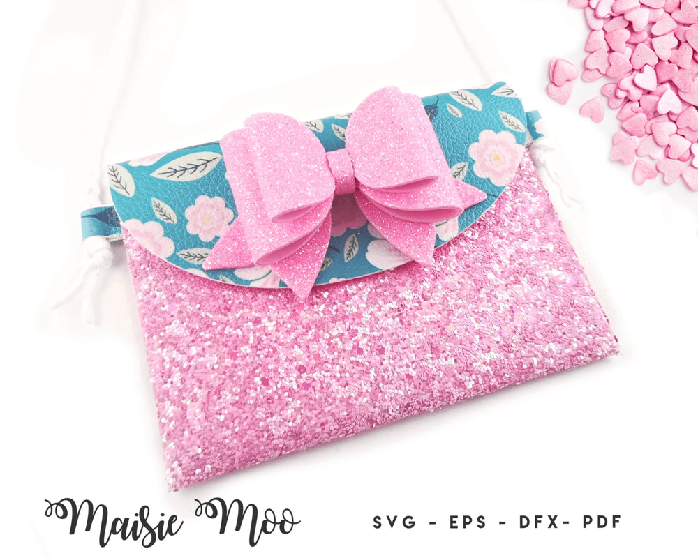 Faux Leather Purse with Bow - Maisie Moo