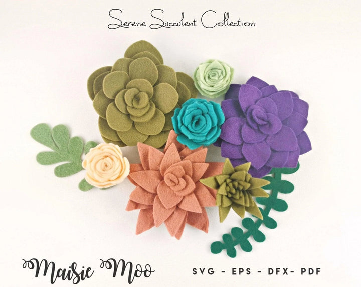 Felt Succulent Collection - Maisie Moo
