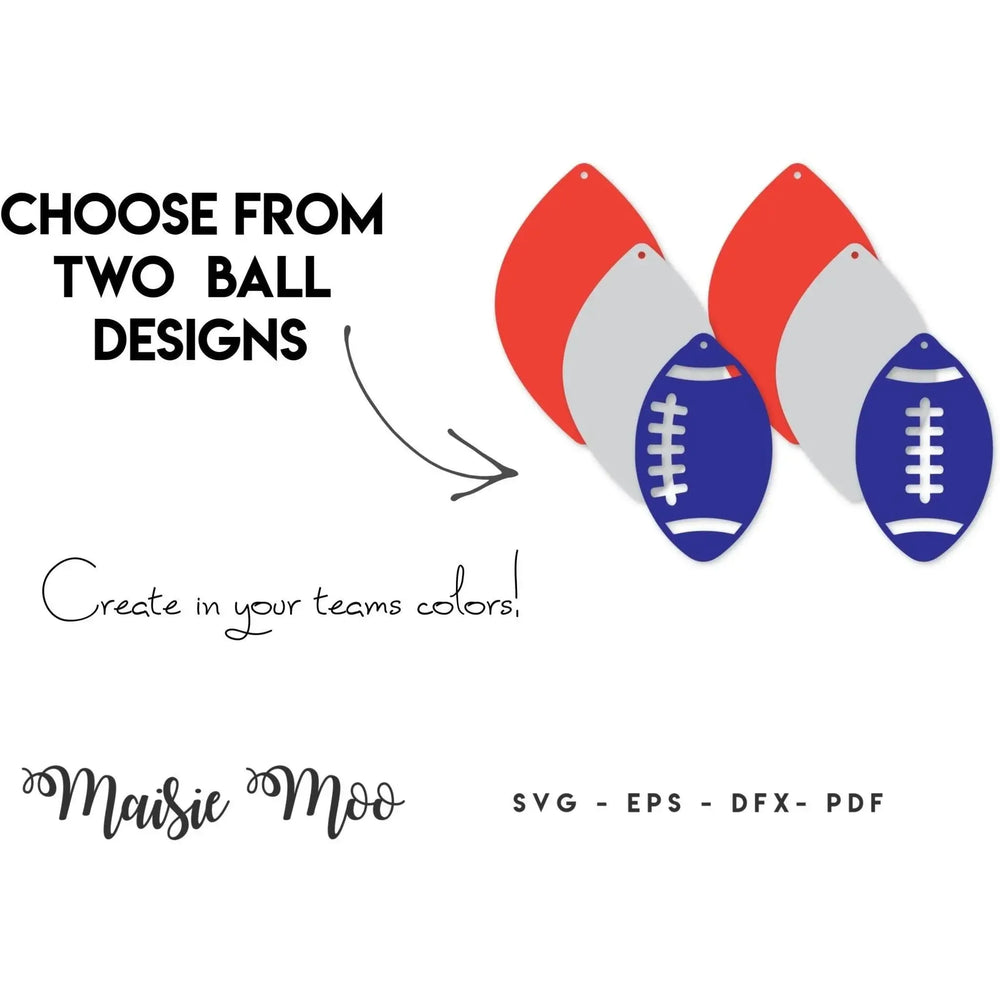 Football Earring SVG | Faux Leather Earring Templates | Cricut Earring SVG | Cricut Earring Template