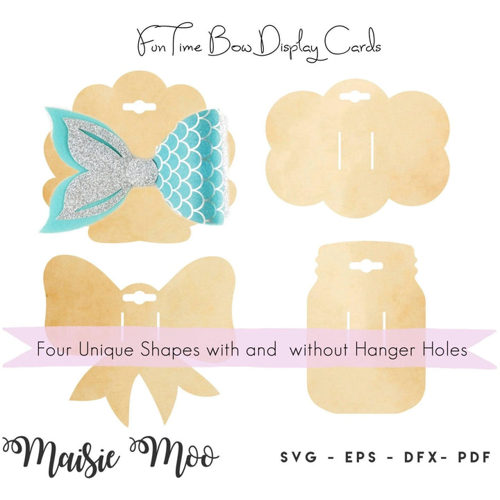 Fun Shapes Bow Display Cards - Maisie Moo