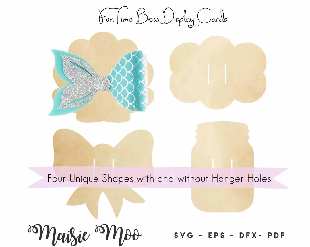 Fun Shapes Bow Display Cards - Maisie Moo