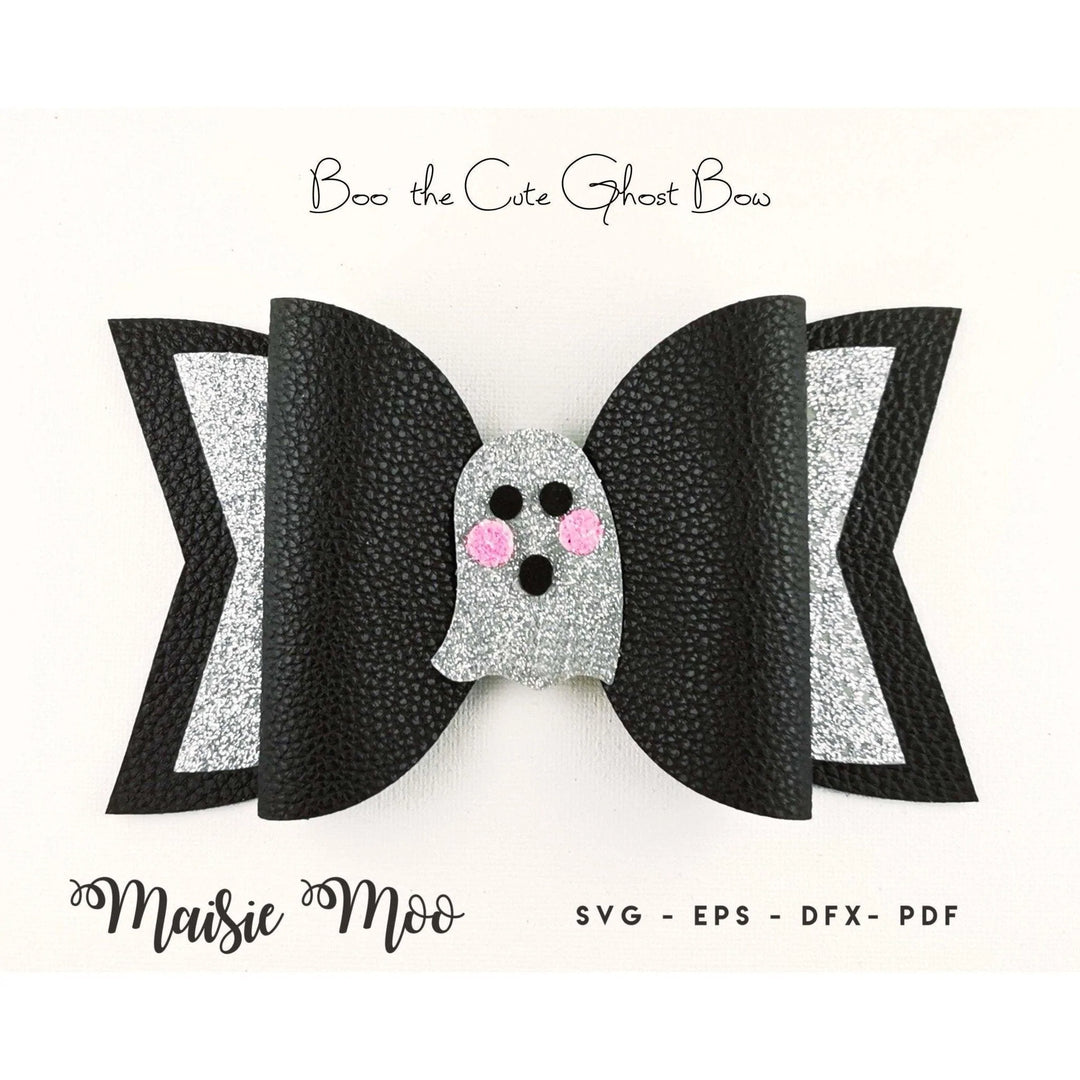Ghost Bow SVG | Halloween Bow Template SVG - Maisie Moo