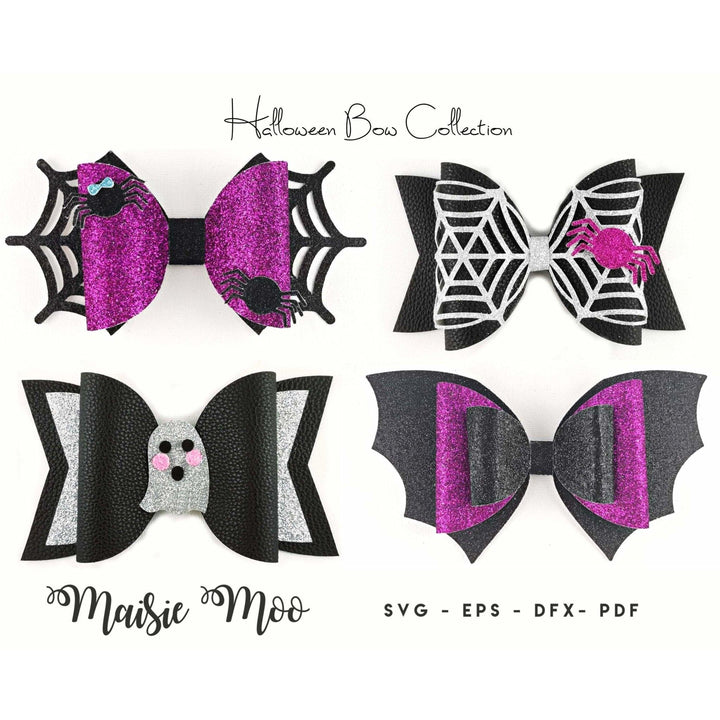 Ghost Bow SVG | Halloween Bow Template SVG - Maisie Moo