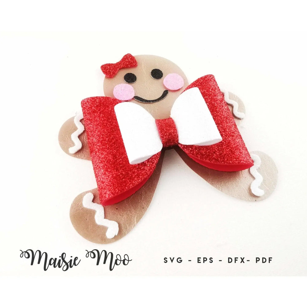 Gingerbread Man Bow - Maisie Moo