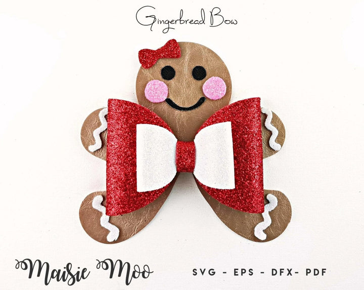 Gingerbread Man Bow - Maisie Moo