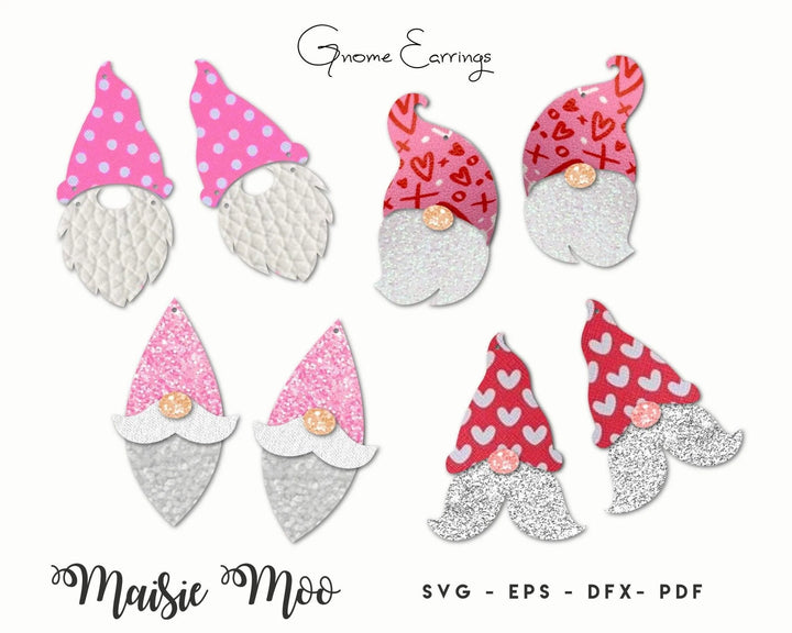 Gnome Earrings | Valentines, Christmas, St Patricks, Easter - Maisie Moo