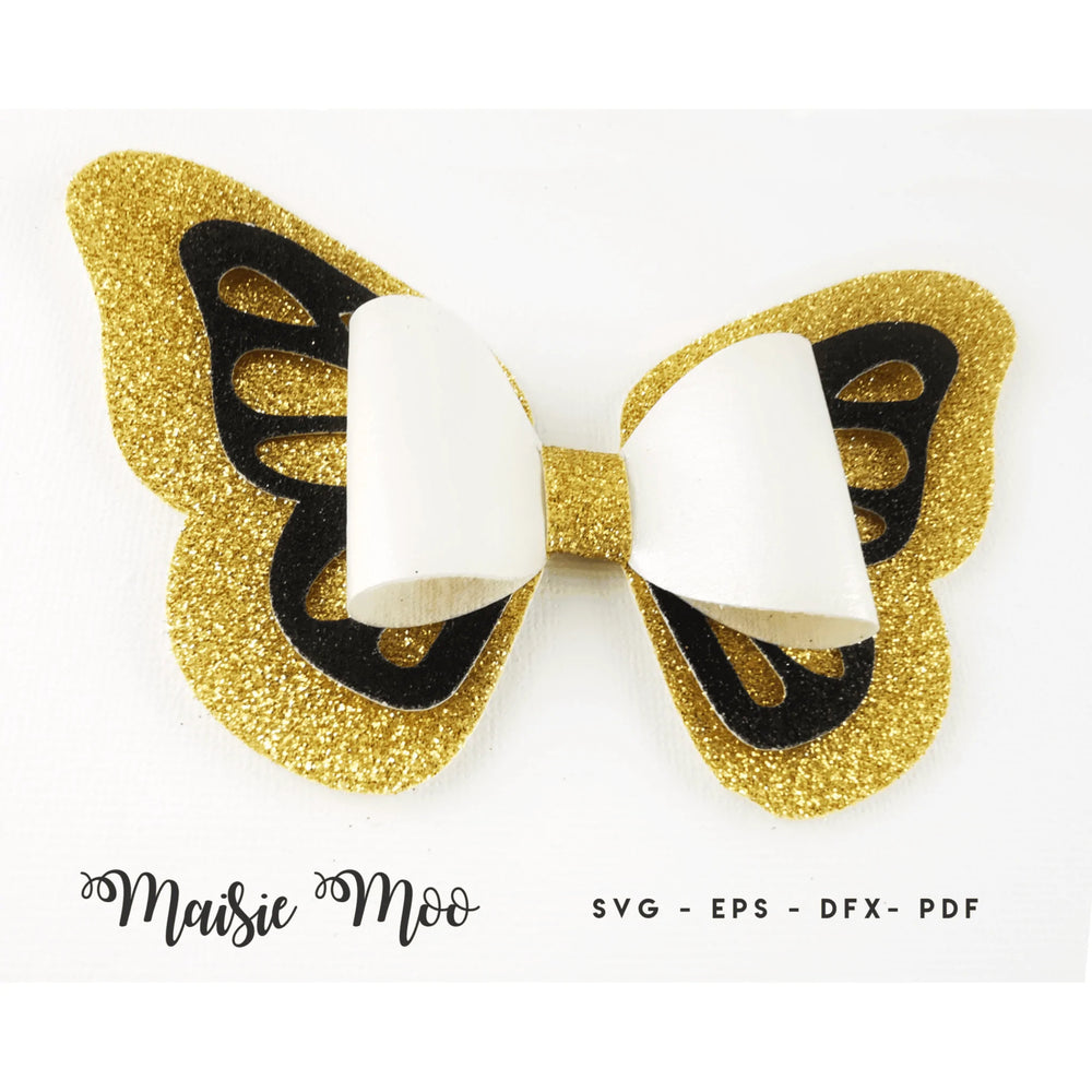 Golden Wings Butterfly Bow - Maisie Moo