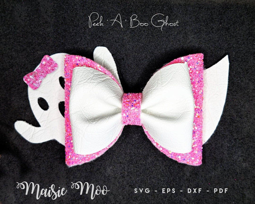 Halloween Peek a Boo Ghost Pinch Bow - Maisie Moo