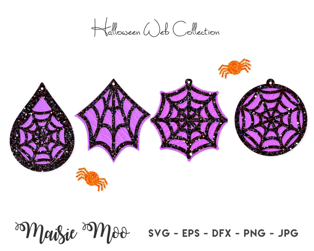 Halloween Spider Web Earring Collection - Maisie Moo