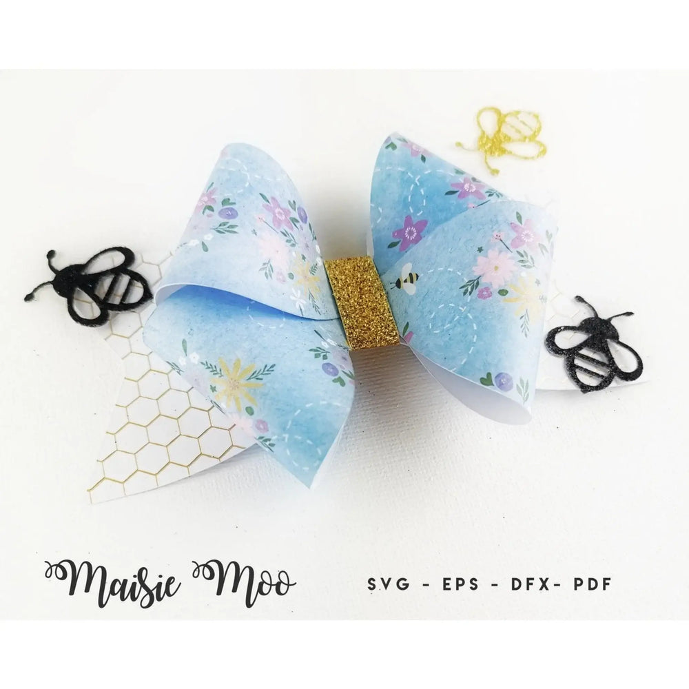 Pinwheel Bow | Honey Bee Hair Bow SVG - Maisie Moo