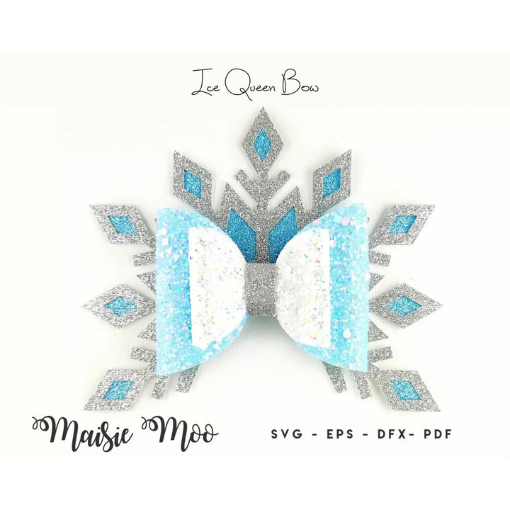 Ice Queen Frozen Hair Bow - Maisie Moo