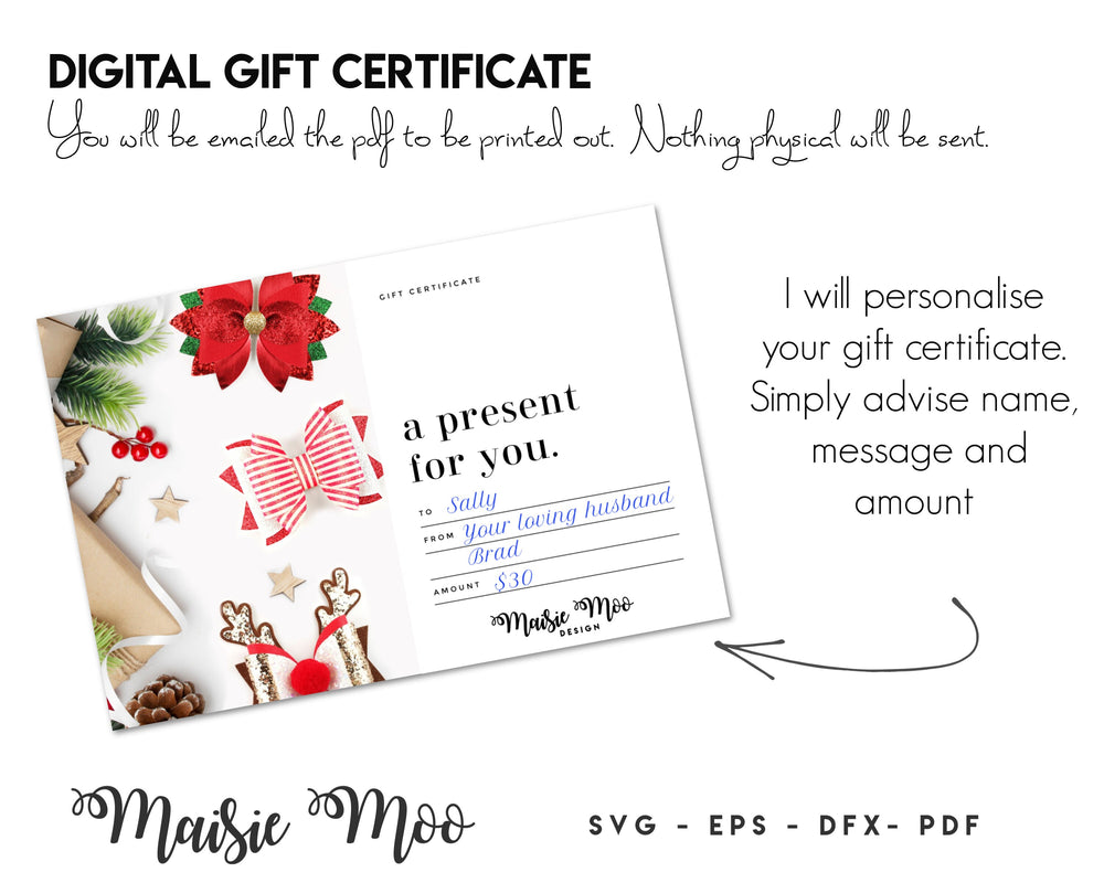 Maisie Moo Gift Certificate