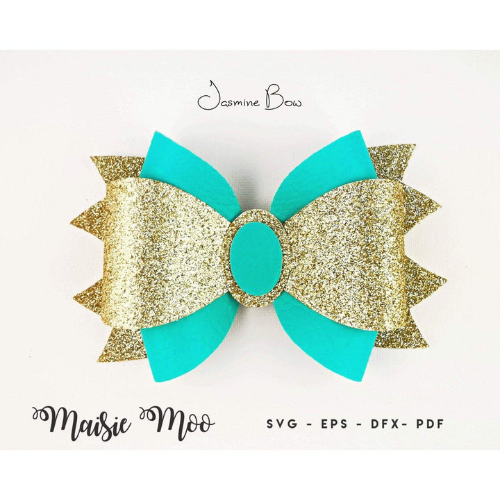 Princess Bow SVG | Jasmine Bow Template SVG - Maisie Moo