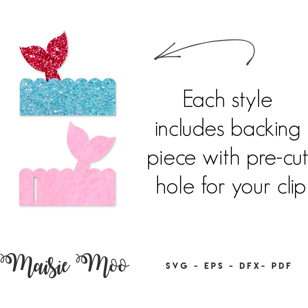 Mermaid Snap Clip SVG | Snapclip Template - Maisie Moo
