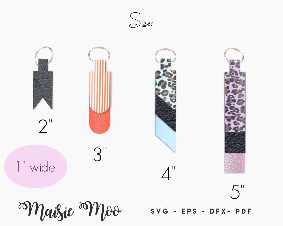 Key Fob SVG, Faux Leather Keychain Template, (1853984)