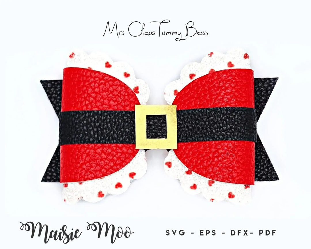Mrs Claus Tummy Bow - Maisie Moo