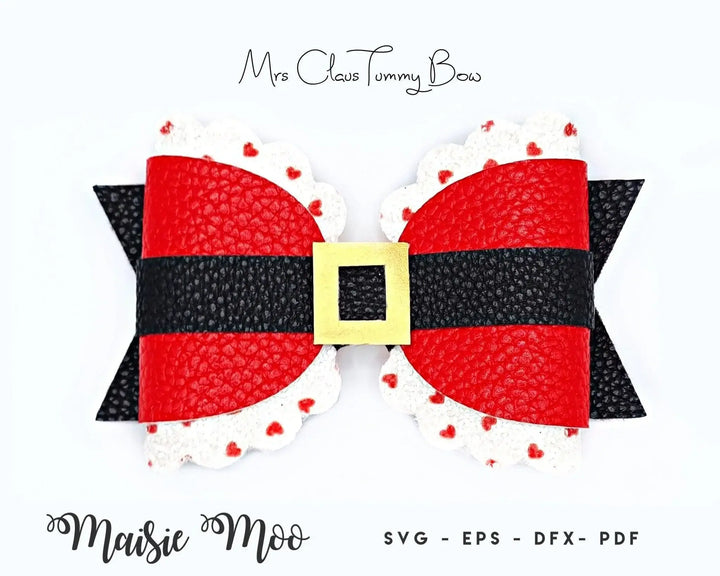 Mrs Claus Tummy Bow - Maisie Moo