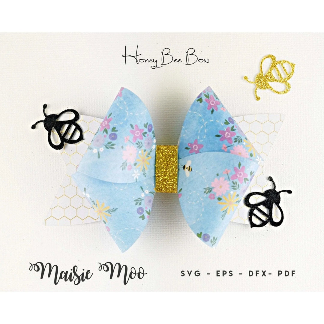 Pinwheel Bow | Honey Bee Hair Bow SVG - Maisie Moo