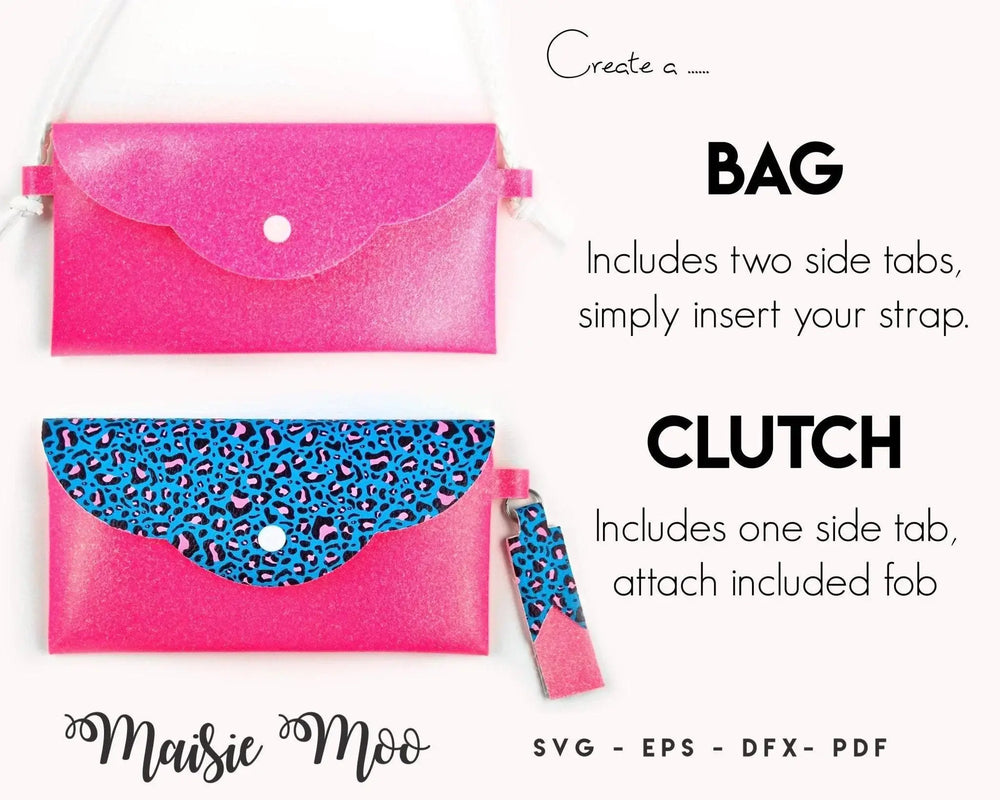 Poppy Bag | Faux Leather Clutch - Maisie Moo