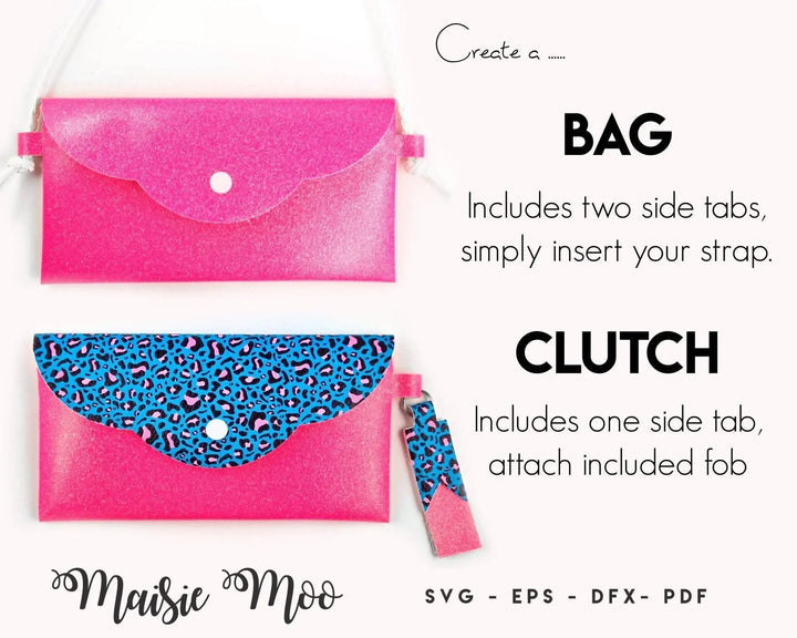 Poppy Bag | Faux Leather Clutch - Maisie Moo