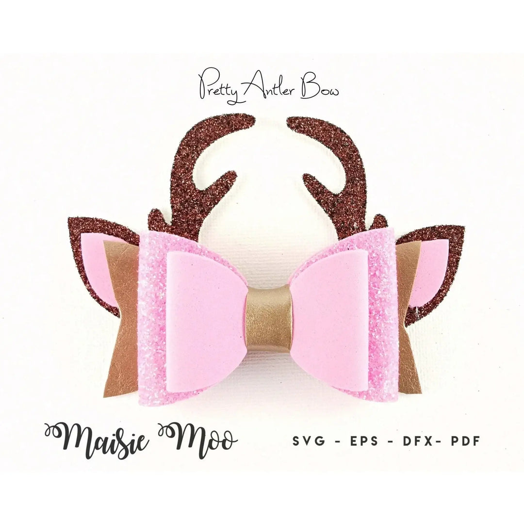Pretty Deer Antler Hair Bow - Maisie Moo