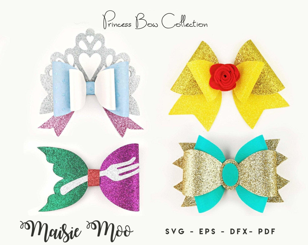 Princess Bow | Ariel, Jasmine, Belle, Cinderella - Maisie Moo